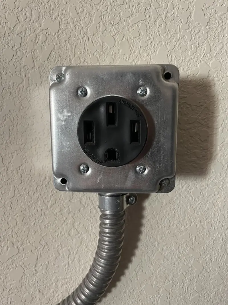 NEMA 14-50 outlet installed for Electrical Panel Upgrade in Leacock